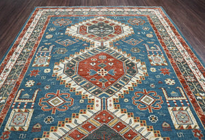 10x14 LoomBloom Midnight Blue Hand Knotted 100% Wool Turkish Oushak Traditional Oriental Area Rug