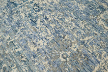 8' 7''x11' 11" Beige Blue Gray Color Hand Knotted Persian 100% Wool Transitional Oriental Rug