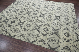 9' x11' 10" Tone On Tone Gray Color Hand Knotted Persian 100% Wool Modern & Contemporary Oriental Rug