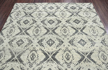 9' 1''x12' 1'' Tone On Tone Gray Color Hand Knotted Persian 100% Wool Modern & Contemporary Oriental Rug