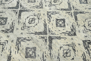 9' 11"x13' 10" Tone On Tone Gray Color Hand Knotted Persian 100% Wool Modern & Contemporary Oriental Rug