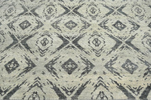 9' 11"x14'  Tone On Tone Gray Color Hand Knotted Persian 100% Wool Modern & Contemporary Oriental Rug