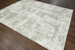 Multi Size Ivory, Gray Color Hand Knotted 100% Wool Modern & Contemporary Oriental Area Rug