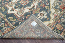 7' 9''x9' 11" Slate Ivory Sage Color Hand Knotted Persian 100% Wool Arts & Crafts Oriental Rug