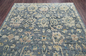 8x10 LoomBloom Slate/Gray Hand Knotted 100% Wool Traditional Oriental Area Rug