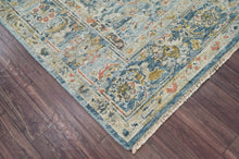 8x10 LoomBloom Aqua Hand Knotted 100% Wool Traditional Oriental Area Rug