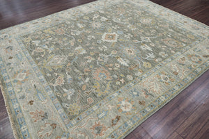 8x10 LoomBloom Gray Hand Knotted 100% Wool Traditional Oriental Area Rug