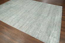 9x12 Celadon, Gray Hand Knotted 100% Wool Modern & Contemporary Oriental Area Rug