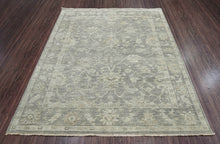 4' 1''x6'  Gray Beige Color Hand Knotted Persian 100% Wool Traditional Oriental Rug
