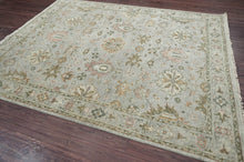 8x10 Gray LoomBloom Hand Knotted Traditional All-Over Oushak 100% Wool Oriental Area Rug