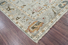 Multi Size Gray LoomBloom Hand Knotted Traditional All-Over Oushak 100% Wool Oriental Area Rug