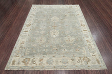 9x12 Gray LoomBloom Hand Knotted Traditional All-Over Oushak 100% Wool Oriental Area Rug