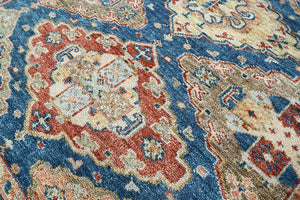 Multi Size Blue LoomBloom Hand Knotted Arts & Crafts Oushak 100% Wool Oriental Area Rug