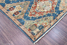 Multi Size Blue LoomBloom Hand Knotted Arts & Crafts Oushak 100% Wool Oriental Area Rug