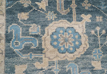 Multi Sizes Hand Knotted LoomBloom Muted Turkish Oushak 100% Wool Transitional Oriental Area Rug Blue, Beige Color - Oriental Rug Of Houston