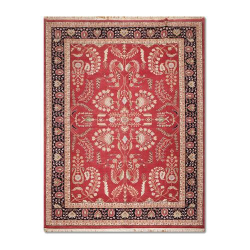 10’5" x 13’10"’ Hand Knotted Romanian Sarouk Wool Oriental Area Rug Rose