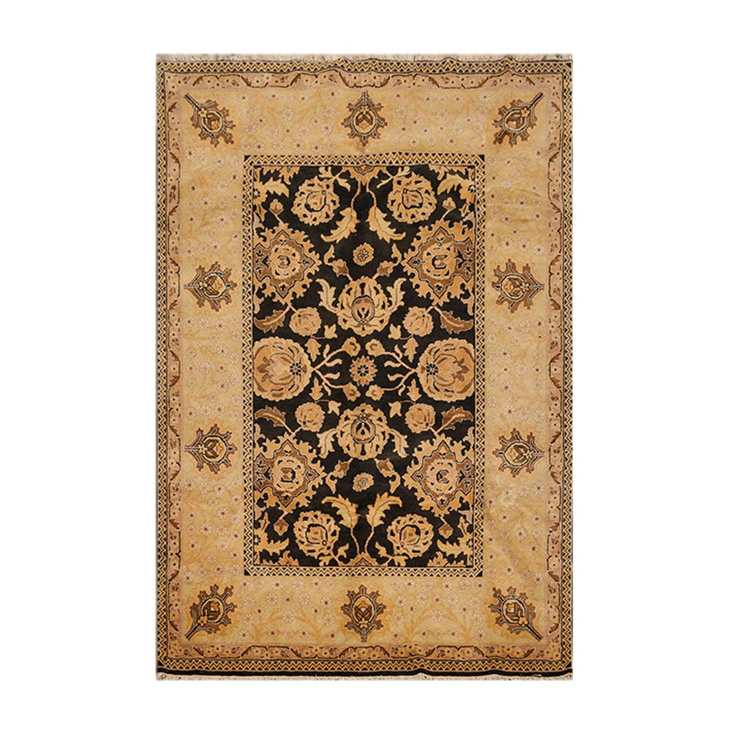 6' x 9' Hand Knotted 100% Wool Traditional Oriental Area Rug 6x9 Dark Chocolate - Oriental Rug Of Houston