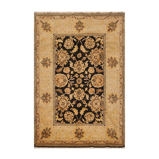 6' x 9' Hand Knotted 100% Wool Traditional Oriental Area Rug 6x9 Dark Chocolate