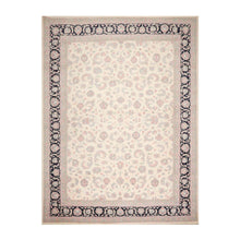 8'10" x 12'3" Hand Knotted Traditional Superfine Wool Oriental Area Rug Ivory - Oriental Rug Of Houston