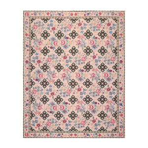 7'7" x 9'9" Hand Woven Traditional French Aubusson Needlepoint Area Rug - Oriental Rug Of Houston