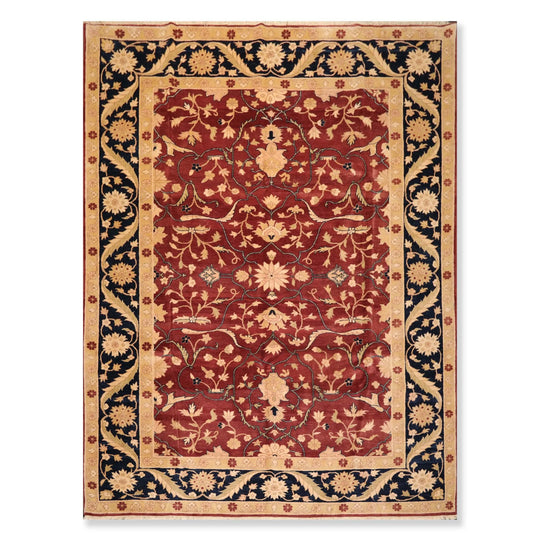 8'10"x11'8'' Hand Knotted Traditional Oriental Area Rug Reversible Red