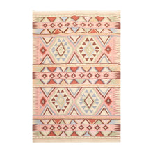 3'9" x 5'9" Hand Woven Wool Southwestern Turkish Kilim Oriental Area Rug Beige - Oriental Rug Of Houston