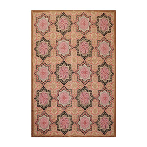 6'1" x 9'3" Hand Woven Wool Classic French Aubusson Needlepoint Area Rug Rose - Oriental Rug Of Houston