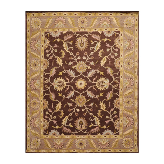 8' x 10' Handmade Wool Traditional Oriental Area rug 8x10 Traditional Brown