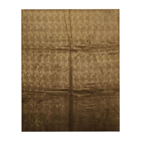 8' x 10' Hand Knotted Wool & Silk Tibetan Oriental Area Rug Contemporary Green