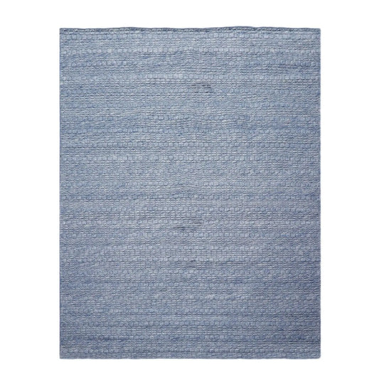 Multi Size Blue Hand Woven 100% Wool Flatweave Modern & Contemporary Oriental Area Rug