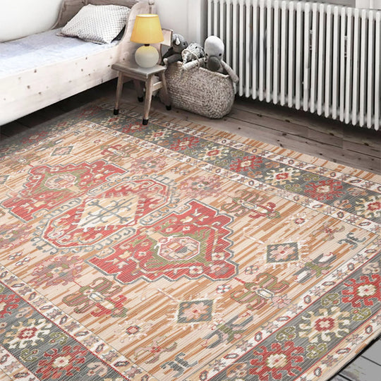 Multi Size Tan, Rust Handmade Flatweave Polyester Traditional Oriental Area Rug