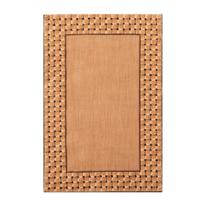 3'6" x 5'6" Basketweave 100% wool Contemporary Oriental Area rug Tan - Oriental Rug Of Houston