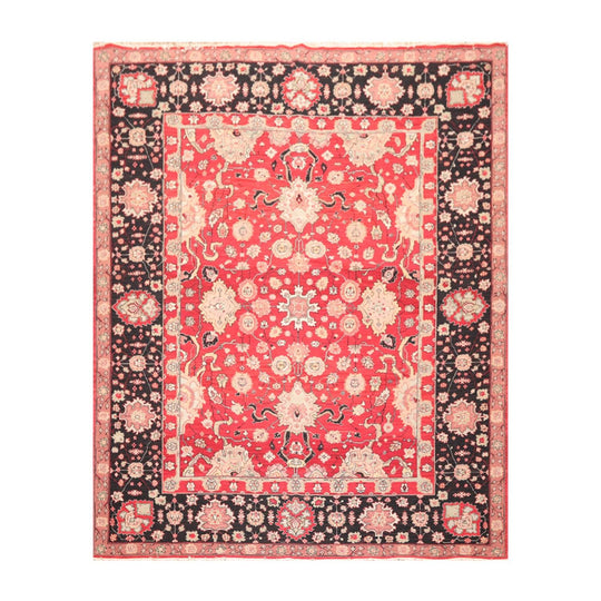 7'10" x 10' Hand Knotted Reversible Heriz Wool Area Rug Red