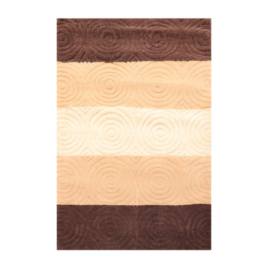 3'6" x 5'6" Handmade 100% Wool Modern Oriental Area rug Beige Brown