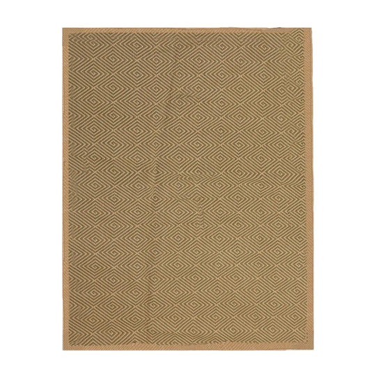 5'x7'6 Machine Made Polypropylene Indoor Outdoor Oriental Area Rug Tan, Sage Color