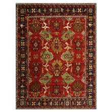 09' 05''x12' 05'' Burnt Orange Navy Gold Color Hand Knotted Persian 100% Wool Traditional Oriental Rug