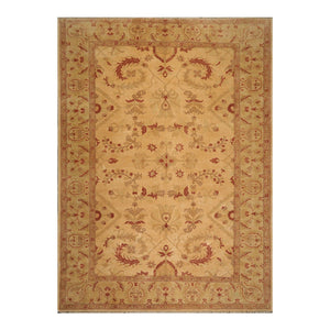 10' 01''x13' 09'' Tan Rust Brown Color Hand Knotted Persian 100% Wool Traditional Oriental Rug