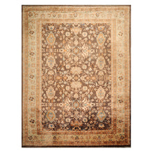 10' 04''x13' 06'' Brown Beige Rust Color Hand Knotted Persian 100% Wool Traditional Oriental Rug