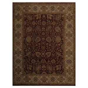 09' 02''x12' 00'' Burgundy Beige Gold Color Hand Knotted Persian 100% Wool Traditional Oriental Rug
