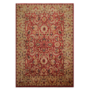 08' 11''x11' 08'' Rusty Red Muddy Gold Charcoal Color Hand Knotted Persian 100% Wool Traditional Oriental Rug