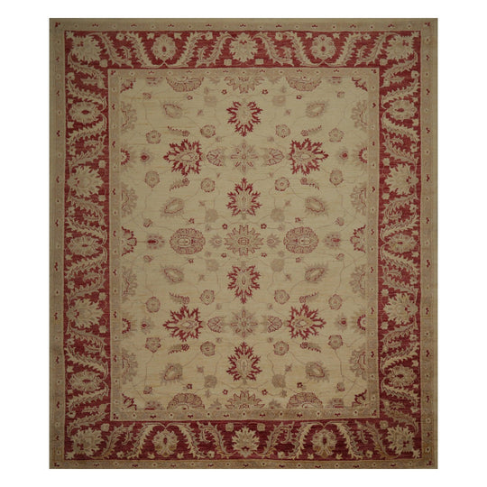 8'10" x 11'10" Hand Knotted Peshawar Stone wash Vegetable dyes Area Rug Camel