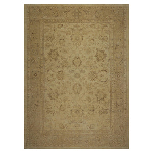 08' 11''x11' 11'' Warm Beige Tan Brown Color Hand Knotted Persian 100% Wool Traditional Oriental Rug