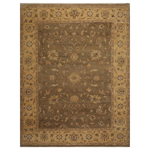 09' 00''x11' 08'' Moss Camel Taupe Color Hand Knotted Persian 100% Wool Traditional Oriental Rug