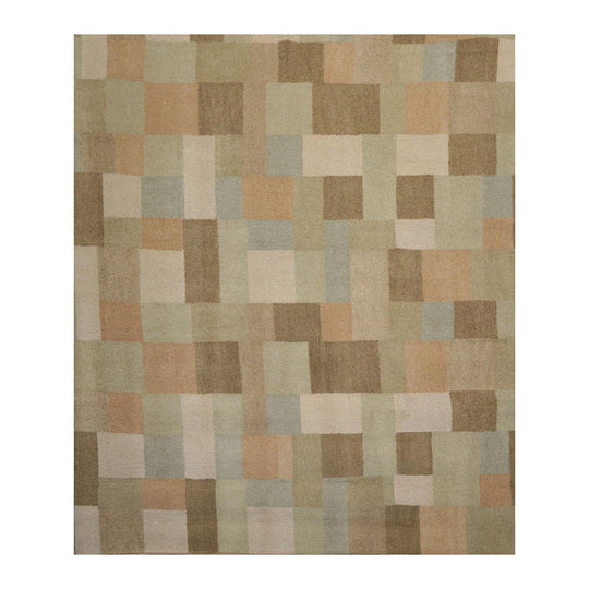 8' x 9'11" Modern & Contemporary 100% Wool Oriental Area Rug Moss