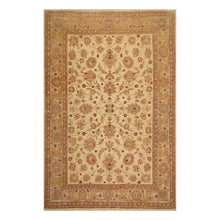 08' 04''x12' 07'' Warm Beige Tan Rust Color Hand Knotted Persian 100% Wool Traditional Oriental Rug