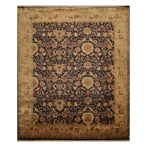 08' 02''x09' 10'' Charcoal Olive Beige Color Hand Knotted Persian 100% Wool Traditional Oriental Rug