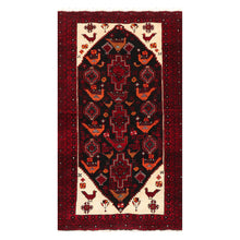 03' 06''x06' 00'' Charcoal Burgundy Burnt Orange Color Hand Knotted Persian 100% Wool Traditional Oriental Rug