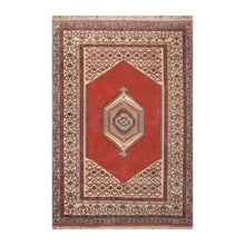 06' 06''x09' 09'' Teracotta Beige Blue Color Hand Knotted Persian 100% Wool Traditional Oriental Rug