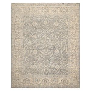 8' x10'  Gray Beige Slate Color Hand Knotted Persian 100% Wool Traditional Oriental Rug