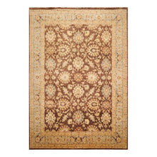 8’7" x 12’6" Hand Knotted 100% Wool Superfine Peshawar Oriental Area Rug Brown - Oriental Rug Of Houston